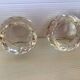 Pair of diamond point candlesticks