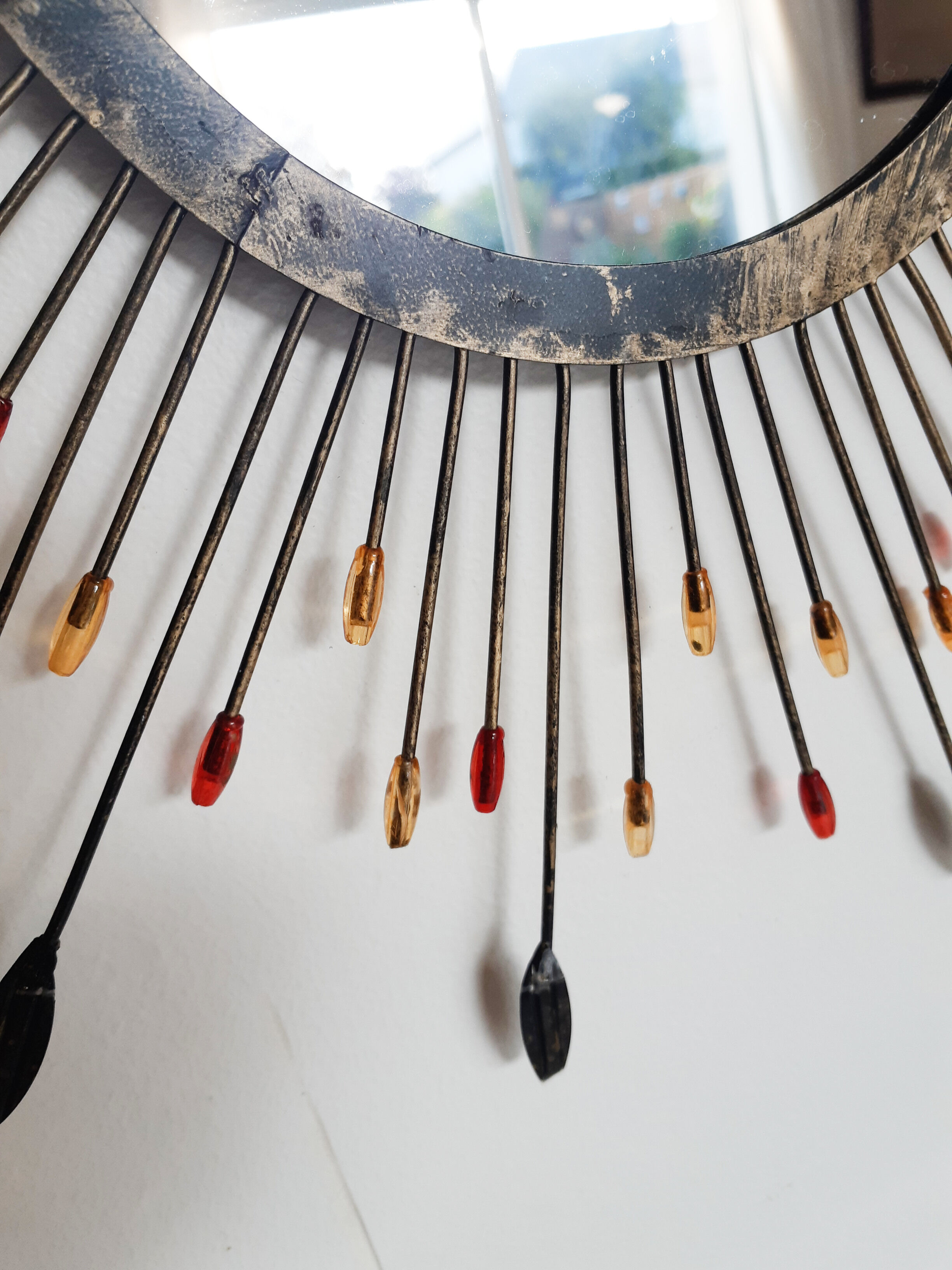 Metal sun mirror , 43 cm