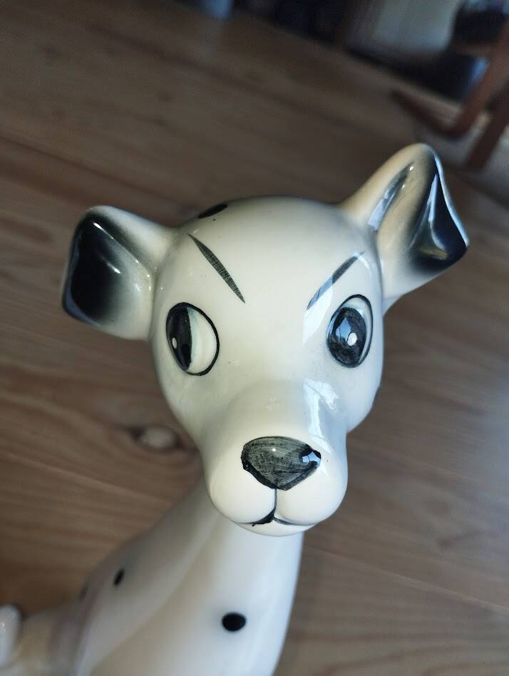 Paire de chiens dalmatiens vintage