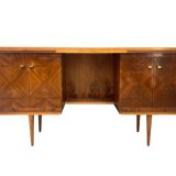 Bureau en noyer du milieu du siècle, années 1970, Tchécoslovaquie