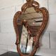 Rococo Style Mirror in Gilded Wood with Sculpted Pediment