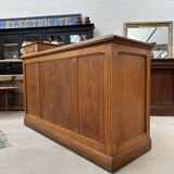 Oak cash register counter from the early 20th century