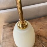 lampe à poser en laiton et verre