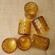 Amber glass whisky 6 glasses