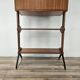 1960s teak floor/sky bookcase with shelves and compartment