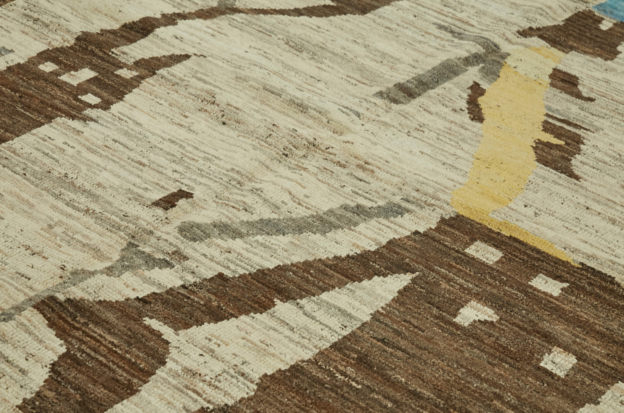 Hand-Knotted Turkish Contemporary 290 cm x 380 cm Beige Wool Carpet