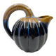 Pitcher Vintage jug in brown and blue ceramic in the shape of a melon