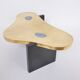 Etched Brass coffee table with Agathe Stones in the style of Lova Creation