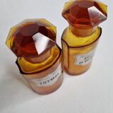 Two vials of apothecary "Pharmacie Metedier" 13 cm