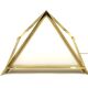 Golden brass Pyramidal table lamp, Christos, Italy 1970