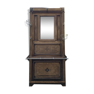 wooden cloakroom