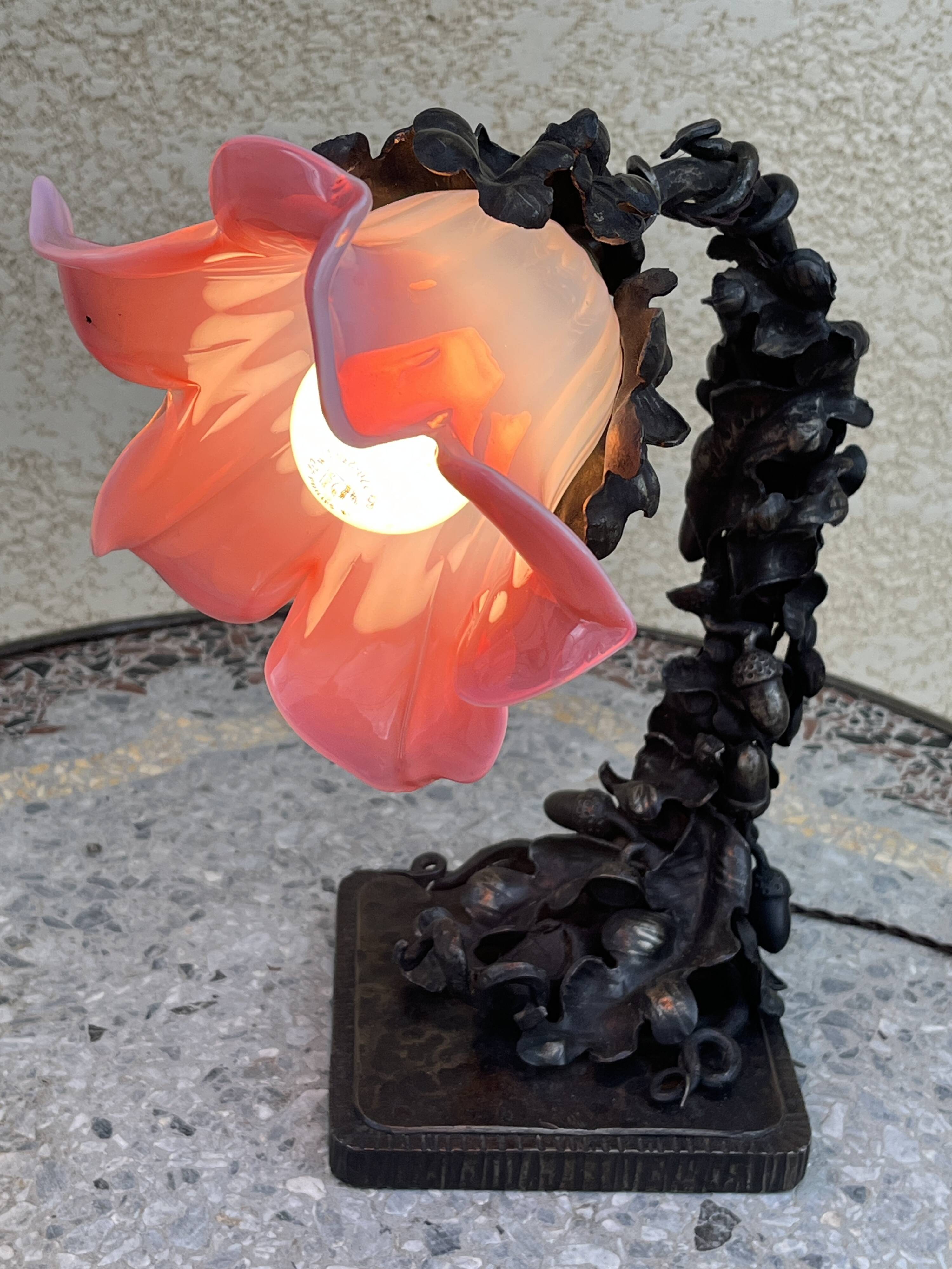 lampe fer forgé art déco 1930