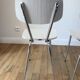 Pair of white Formica chairs 70s