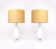 Set of 2 porcelain table lamps by Le Dauphin, 1970s