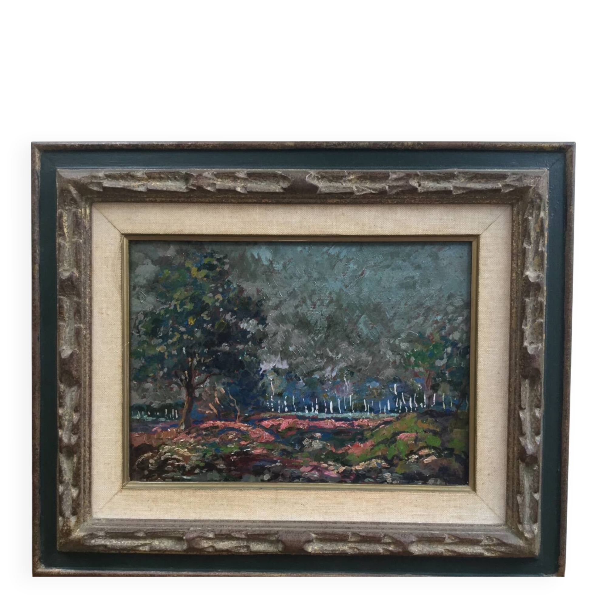 Eminent dancre 1901-1977. champrosay-forest, 1938. oil on panel.