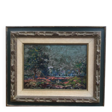 Eminent dancre 1901-1977. champrosay-forest, 1938. oil on panel.
