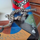 Mirror. Signed R. Bonet. Crocodile theme.