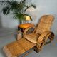Chaise longue vintage – Rattan