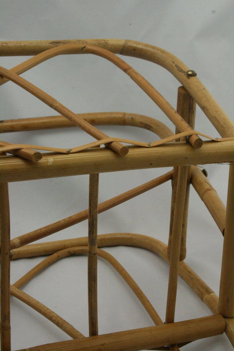 Vintage bamboo magazine holder