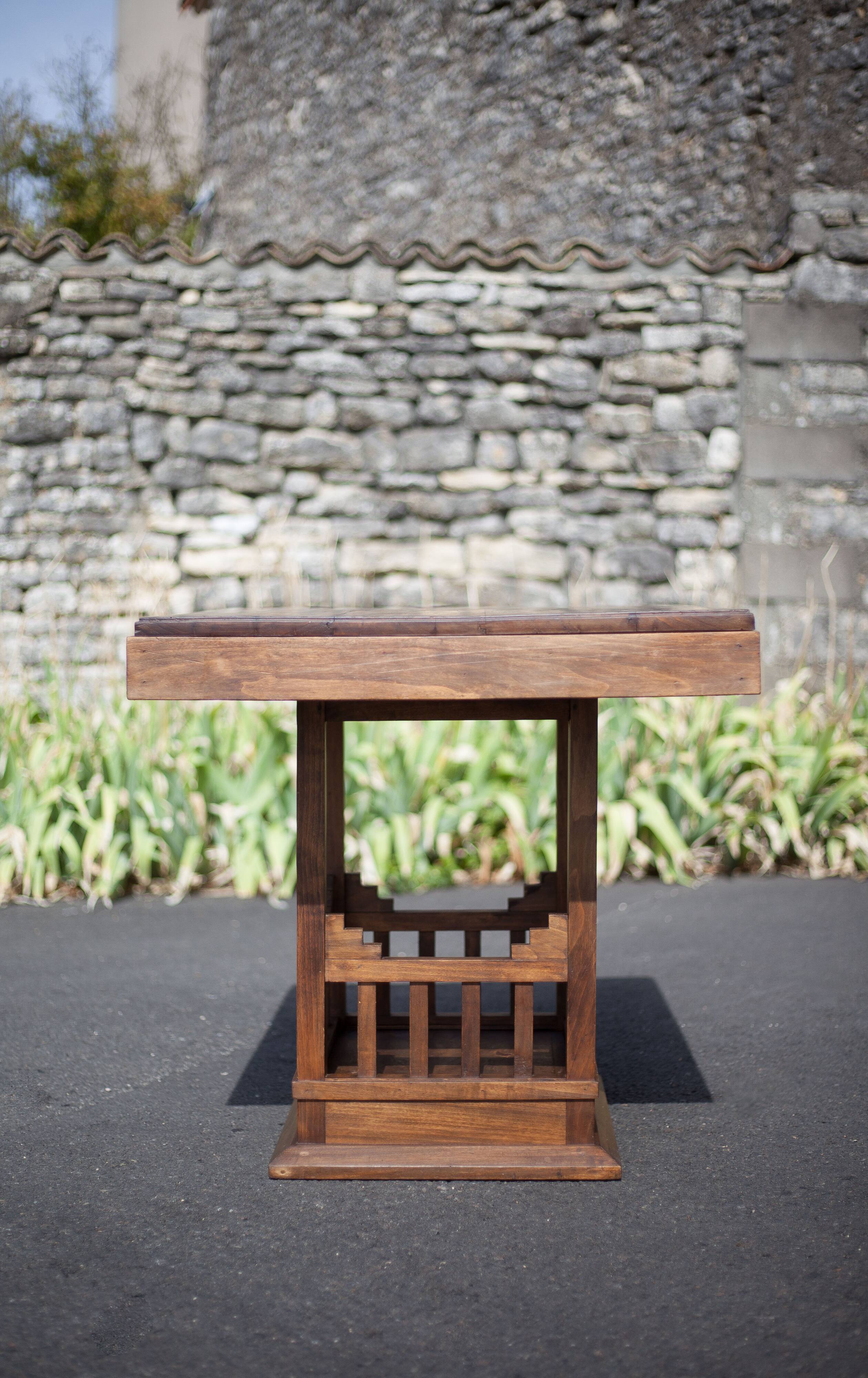 Vintage wooden dining table, wooden table, living room table, interior decor