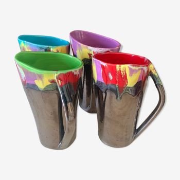 Multicolored cups Vallauris