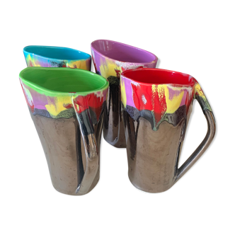 Tasses multicolores Vallauris