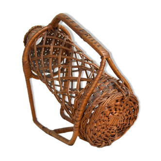 Rattan bottle holder