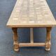 Renovated farmhouse dining table in solid oak 210cm 19th century