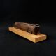 Bronze TGV on a wooden base, scale model of the TGV Sud-Est from the 1980s