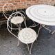 Wrought iron garden furniture chairs and table