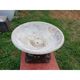 Round basin in reconstituted stone