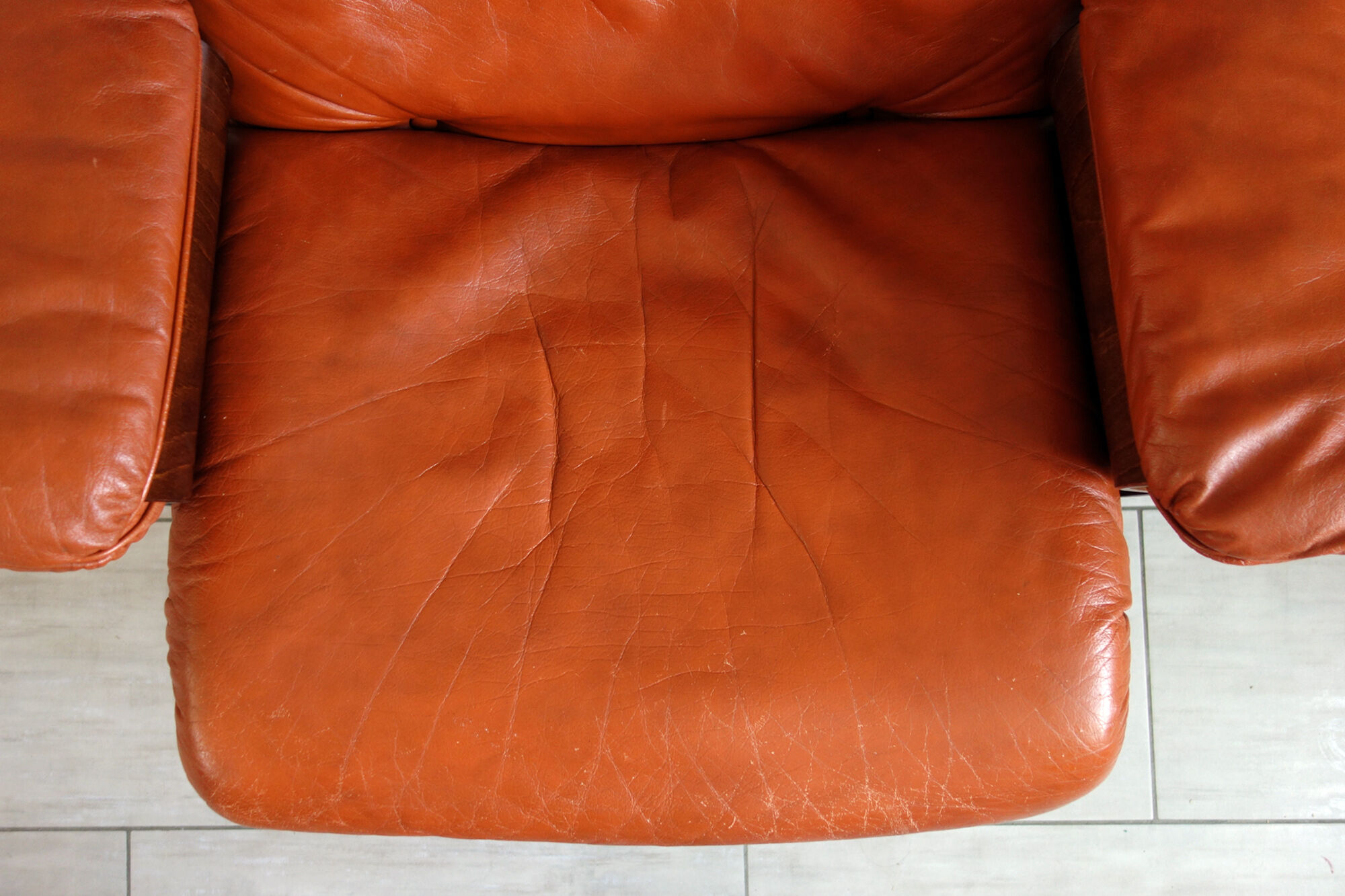 Leather armchair G Mobel, Sweden 60s