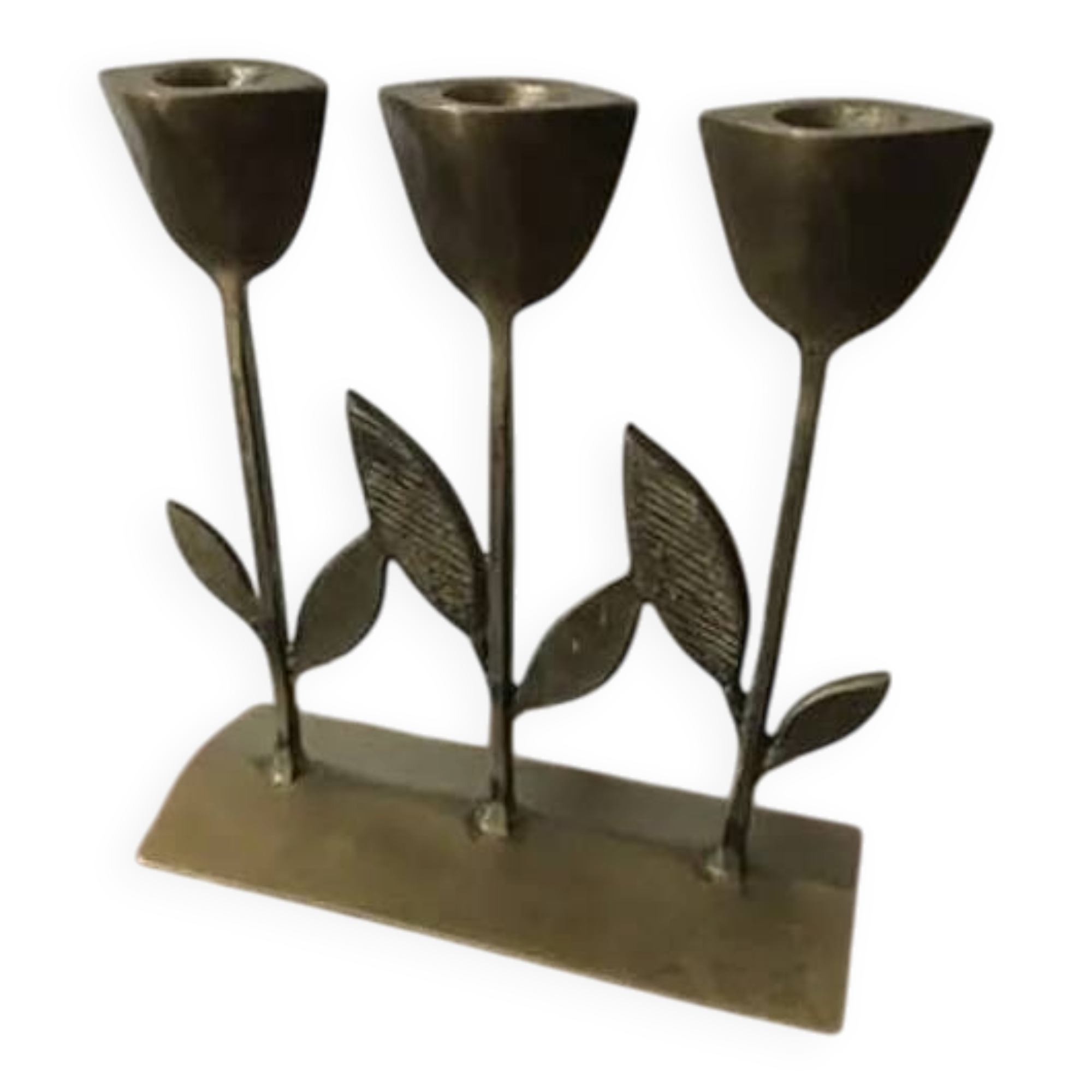 Art Deco tulip candlestick