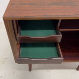 Rosewood Tambour Door Cabinet By Kai Kristiansen For Feldballes
