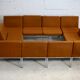 Ensemble de 10 chauffeuses de Louis Baillon, édition Planforms formant canapé modulable, circa 1950