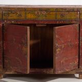 Ancienne armoire rouge à deux portes (c.1900) #16