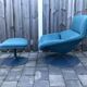 Artifort F520 armchair by Geoffrey Harcourt with P510 ottoman