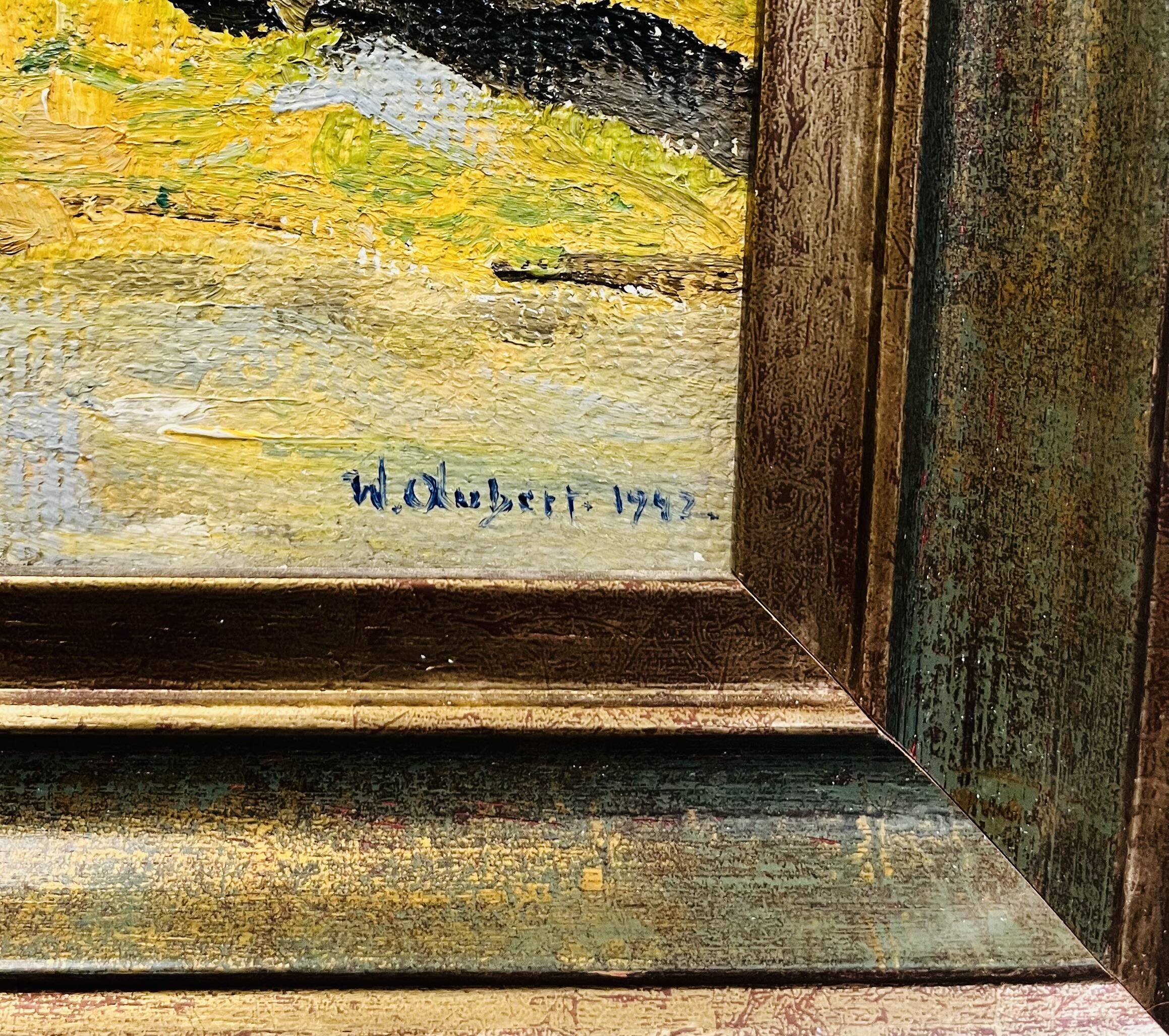 Oil on canvas by William Victor Aubert (1856–1942)