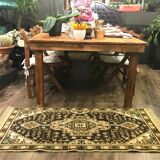 Vintage Turkish Carpet with Medallion Design 134 X 66 cm