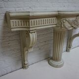 Antique French carved wooden console with central column