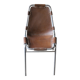 Chaise les arcs cuir et métal