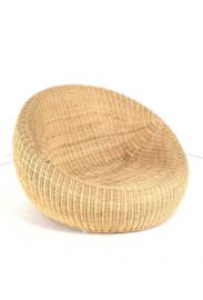 Set of 2 vintage Ikea wicker armchairs "donut"