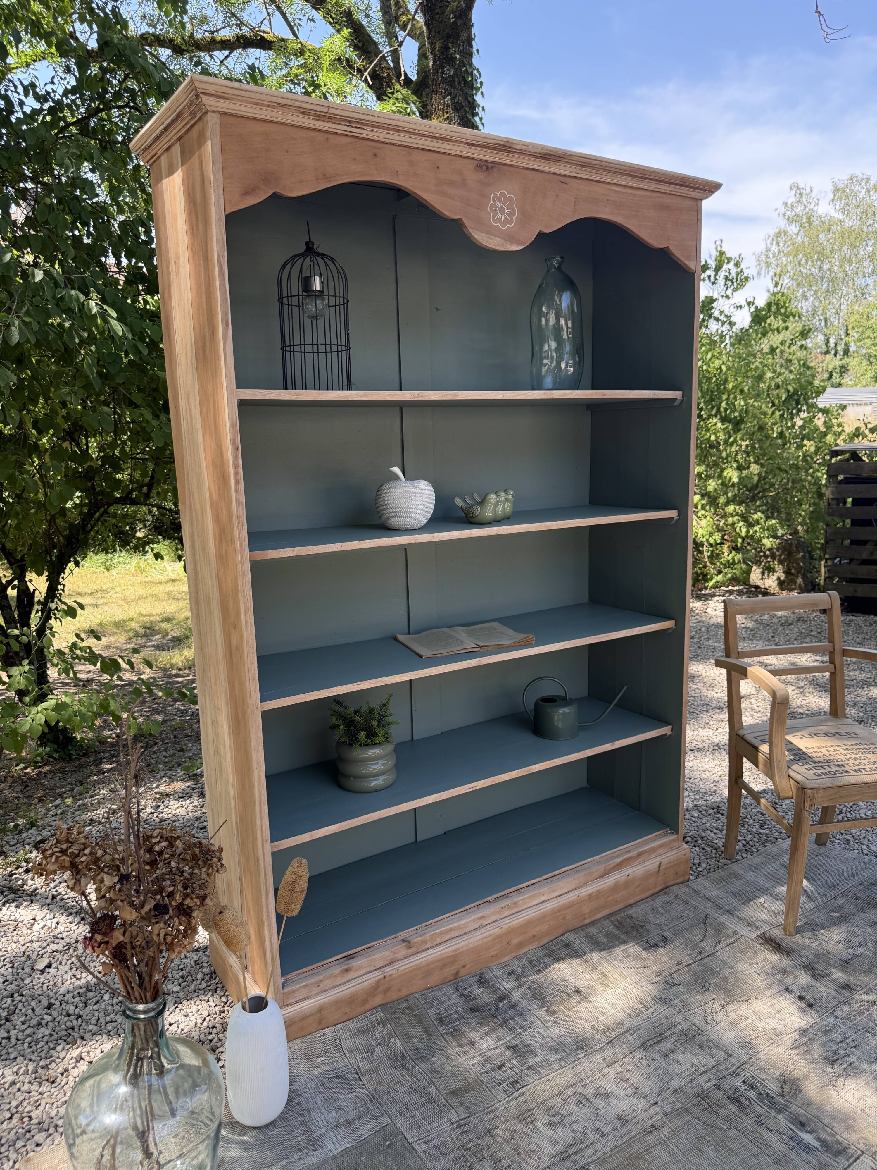 Renovated solid wood library