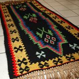 Vintage Turkish Anatolian handmade carpet 67cm X 135cm 1970s, 1C711