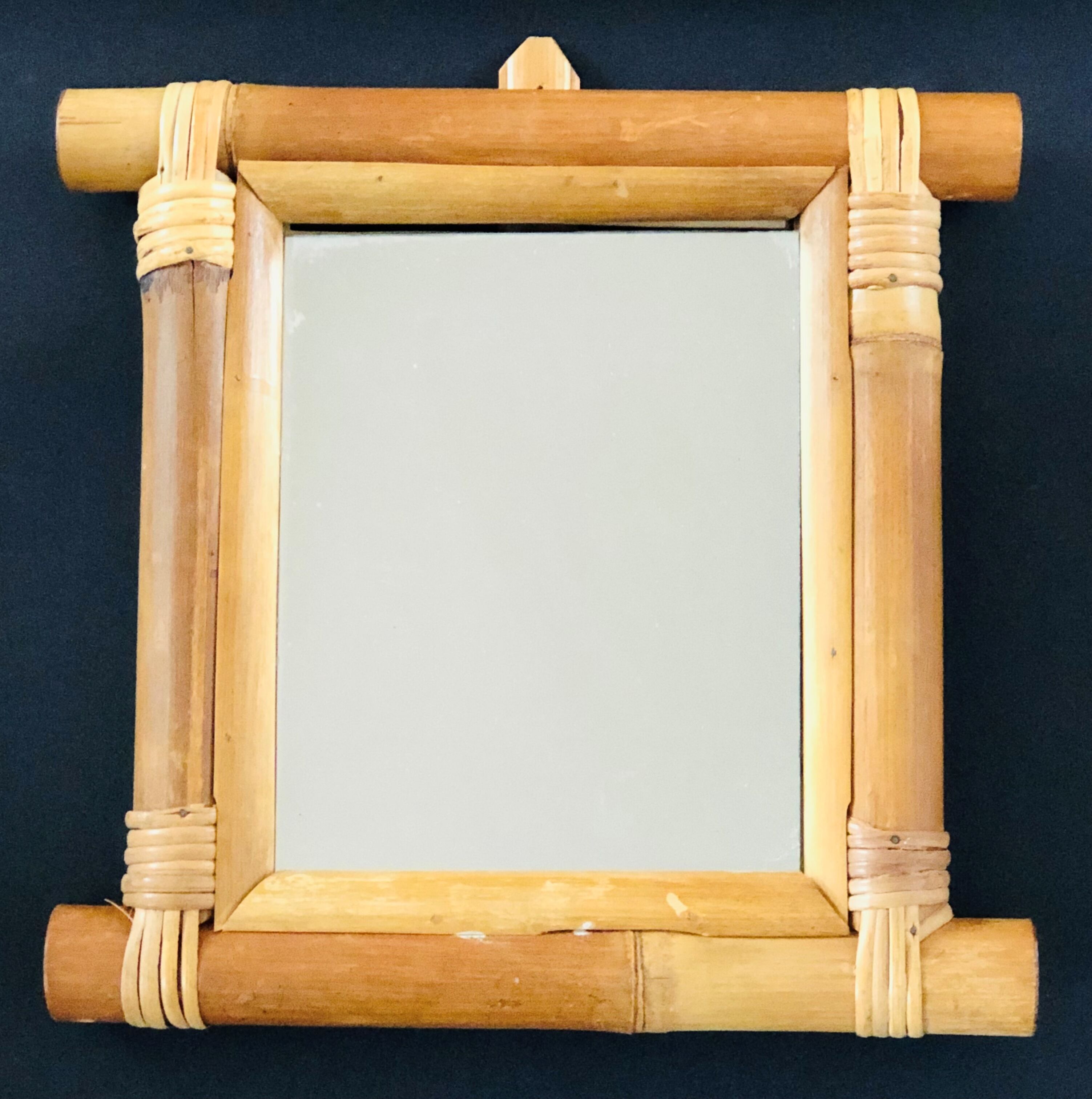 Vintage bamboo mirror