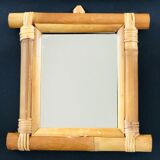 Vintage bamboo mirror