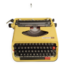 Machine à écrire portable jaune vintage fonctionnelle Nogamatic 600 ruban neuf