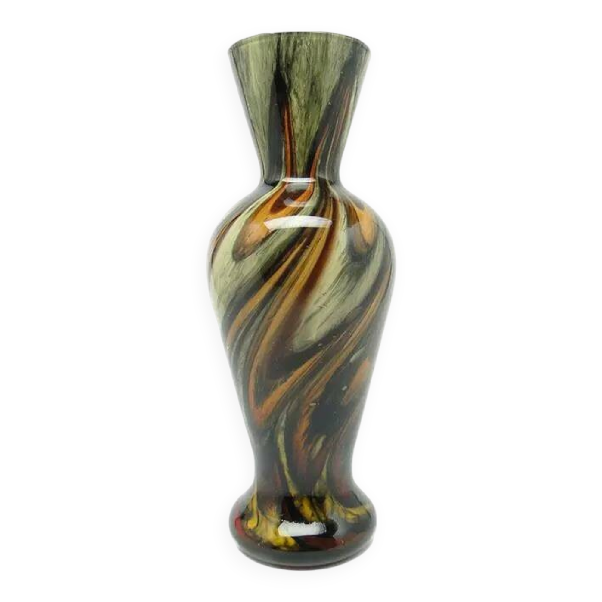 Mid-century modern vase, glass, Alum Bay Isle of Wight, United Kingdom, 1950s