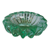 Pierre D'avesn green crystal ashtray, Art Deco