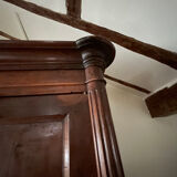 Mahogany wardrobe with fluted columns. Louis XVI style.
